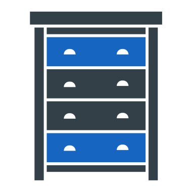 Çekmeceler simge vektör illüstrasyonu