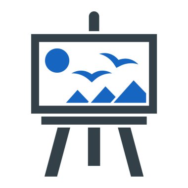 Şövale. Web simgesi basit illüstrasyon