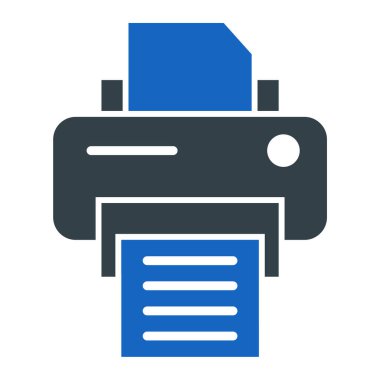 Yazıcı. Web simgesi basit illüstrasyon