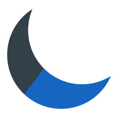 Ay ikonu vektör illüstrasyonu