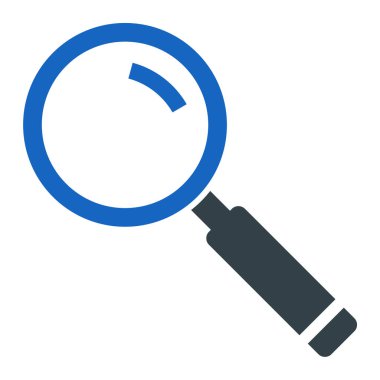 Büyütme cam vektör simgesi. Arama büyüteç işareti. yakınlaştırma sembolü