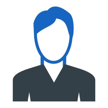 Avatar kişi simgesi. Web için erkek ve kadın vektör simgelerinin basit bir gösterimi