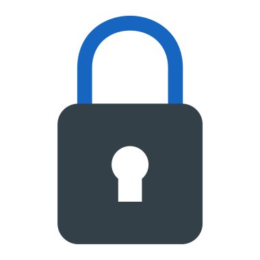 Asma kilit simgesi. vektör illüstrasyonu