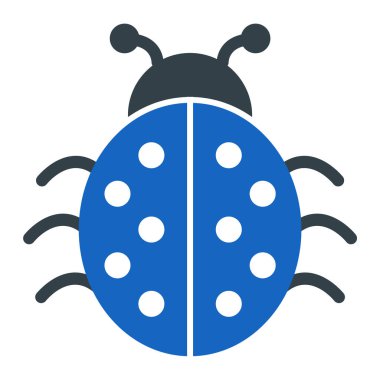 Uğur böceği. Web simgesi basit illüstrasyon