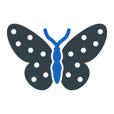 Kelebek simgesi vektör illüstrasyonu