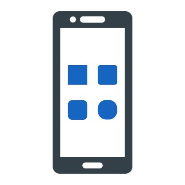 cep telefonu simgesi. Web tasarımı için akıllı telefon vektör simgelerinin basit çizimi