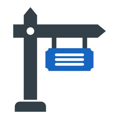 İşaret levhası Web simgesi basit illüstrasyon