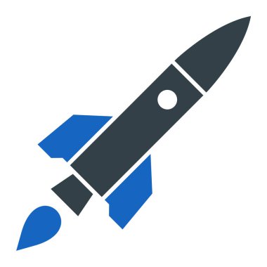 roket ikonu vektör illüstrasyonu