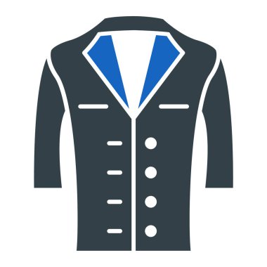 İş adamı ikonu. Web için kıyafet vektör sembolünün basit bir illüstrasyonu