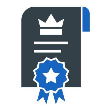 Sertifika ikonu vektör illüstrasyonu