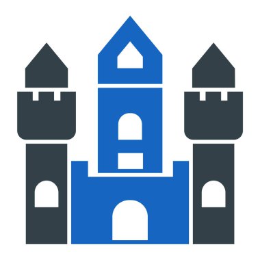 Şato. Web simgesi basit illüstrasyon