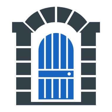 kapı simgesi vektör illüstrasyonu