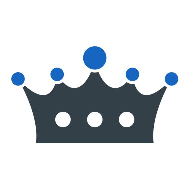 Taç ikonu. vektör illüstrasyonu