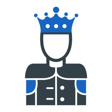 Kral. Web simgesi basit illüstrasyon