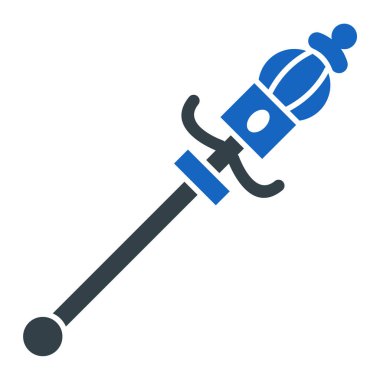 kılıç simgesi vektörü web ve mobil uygulama tasarımı için beyaz arkaplanda izole edildi, logo konseptini tırpasla