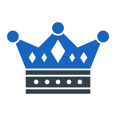 Taç ikonu. Web için kral taç vektör simgelerinin basit illüstrasyonuName