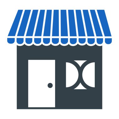 Dükkan. Web simgesi basit illüstrasyon
