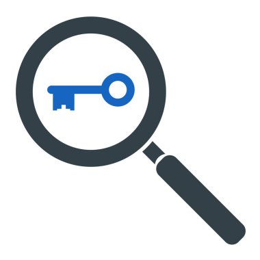 Büyüteç simgesi. Web için basit arama vektör simgeleri çizimi