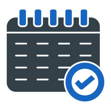 Takvim simgesi vektör illüstrasyonu