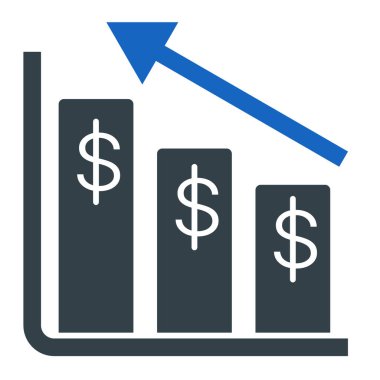 finansal rapor vektör simgesi. biçim çift renkli düz sembol, yoğun kırmızı ve siyah renkler, yuvarlak açılar,