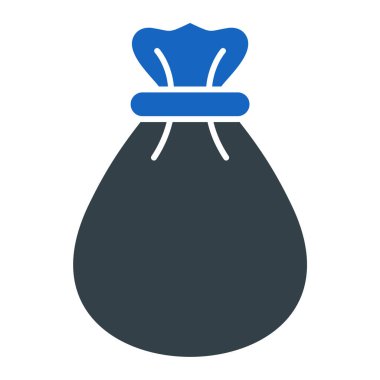 torba simgesi. Web için para çuvalı vektör simgelerinin basit çizimi