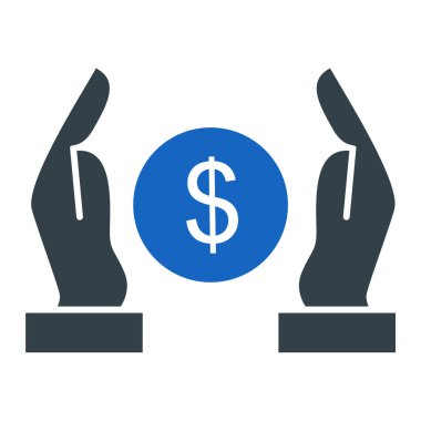 Dolar işareti simgesi, vektör çizimi