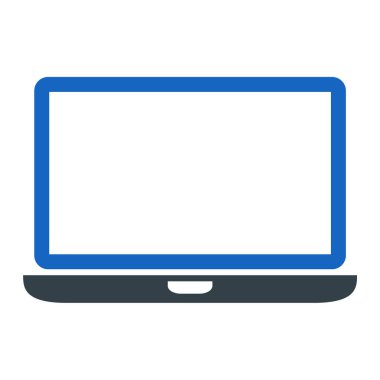 Dizüstü bilgisayar simgesi vektör çizimi