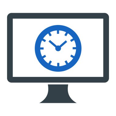 Saat. Web simgesi basit illüstrasyon