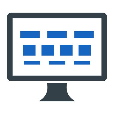Bilgisayar. Web simgesi basit illüstrasyon