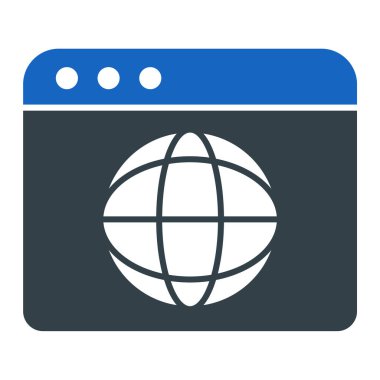 tarayıcı simgesi vektör illüstrasyonu