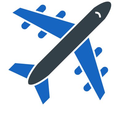 uçak ikonu vektör illüstrasyonu