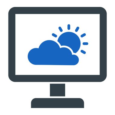 Bulut. Web simgesi basit illüstrasyon