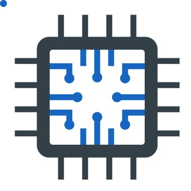 İşlemci. Web simgesi basit illüstrasyon