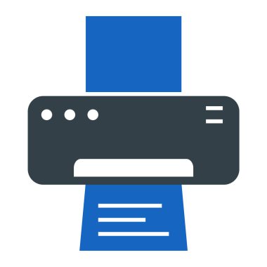 Yazıcı. Web simgesi basit illüstrasyon