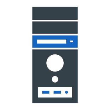 sunucu vektörü düz simgesi