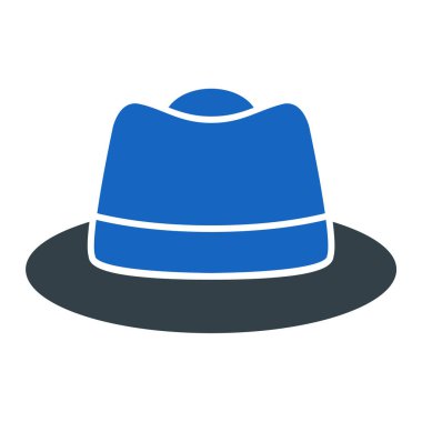 Şapka ikonu. Web için kovboy aksesuar vektör simgelerinin basit çizimi