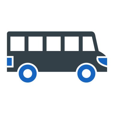 Otobüs. Web simgesi basit illüstrasyon
