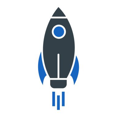 Beyaz arkaplanda izole edilmiş roket simgesi vektörü, şeffaf, ana tasarım ögeleri üzerinde element işareti logosu konsepti