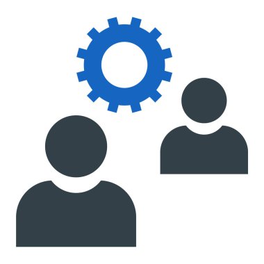 İnsan kaynakları yönetimi düz simgesini