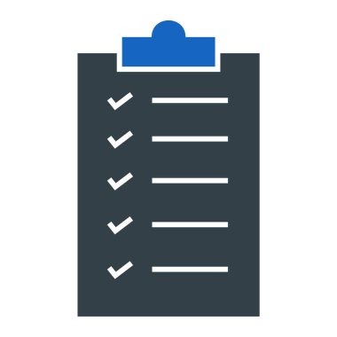 Kontrol listesi simgesi, vektör illüstrasyonu