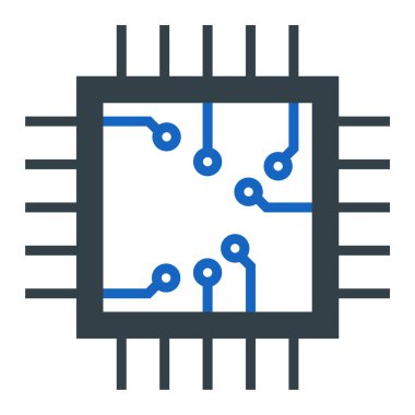 İşlemci. Web simgesi basit illüstrasyon