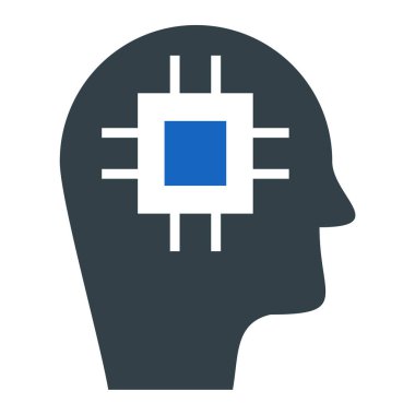 Beyin. Web simgesi basit illüstrasyon