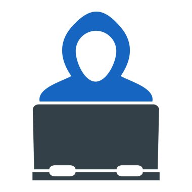 Dizüstü bilgisayarı olan bir adamın vektör çizimi