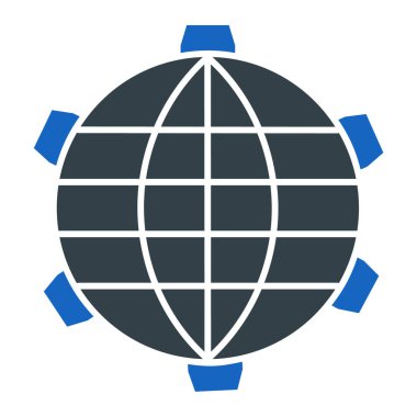 Küresel simge vektör illüstrasyonu