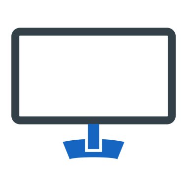 Monitör. Web simgesi basit illüstrasyon