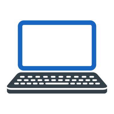 dizüstü bilgisayar simgesi. düz dizayn. vektör illüstrasyonu.