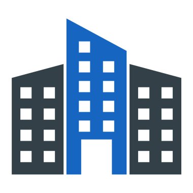 Bina. Web simgesi basit illüstrasyon