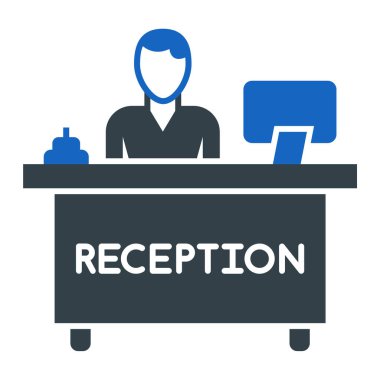 iş düz vektör simgesi