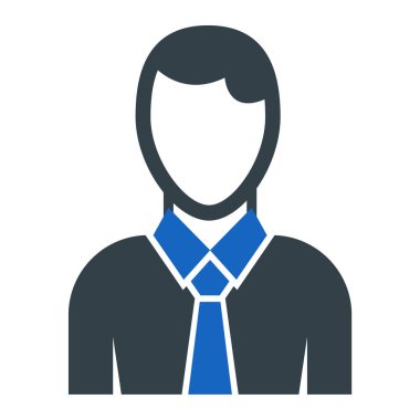 İş adamı. Web simgesi basit illüstrasyon