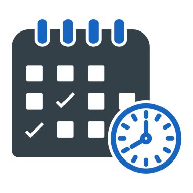 Takvim simgesi vektör illüstrasyonu